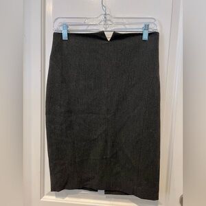 Express Dark Grey High Waisted Pencil Skirt